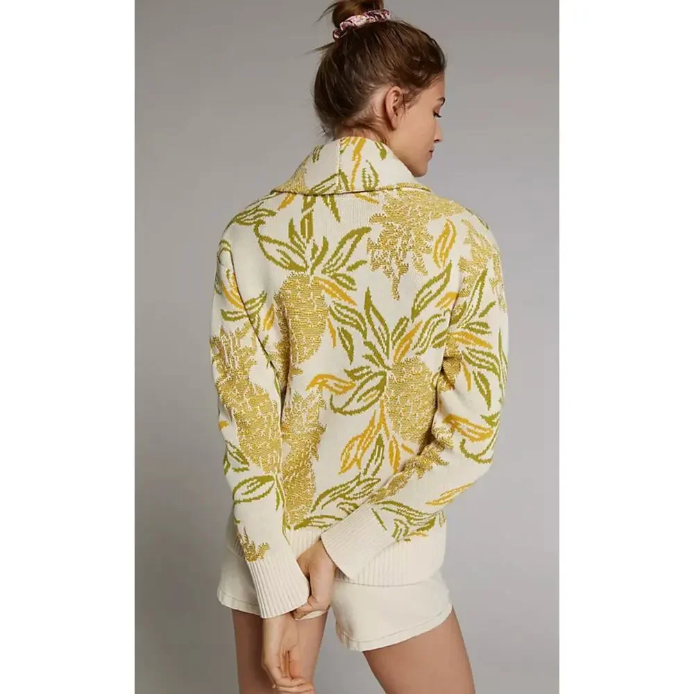 Maeve Anthropologie Piña-Print Cardigan - Picture 2 of 6